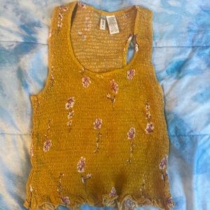 Yellow floral top